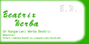 beatrix werba business card